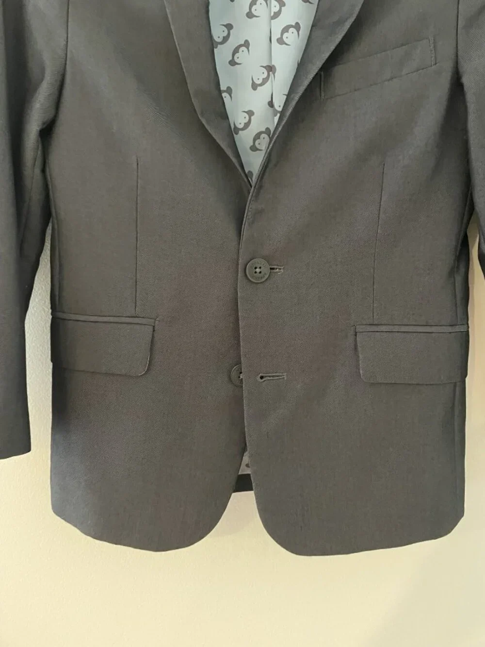 Appaman Fine Tailoring Jacket Black boys size 8 Blazer, fully lined